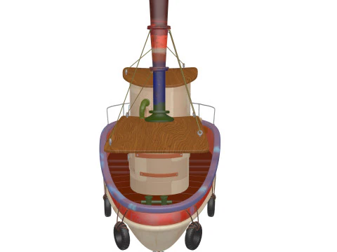 Ship cartoon 01 3D Model