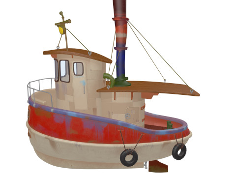 Ship cartoon 01 Modelo 3D