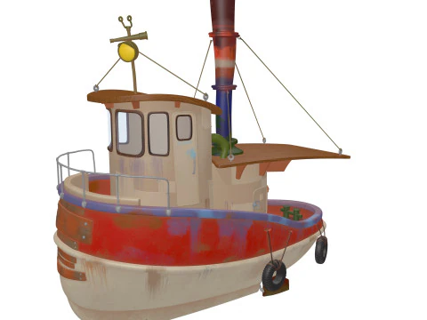 Ship cartoon 01 3D Model