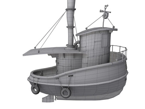 Ship cartoon 01 3D Model