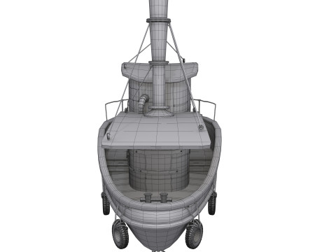 Ship cartoon 01 Modelo 3D