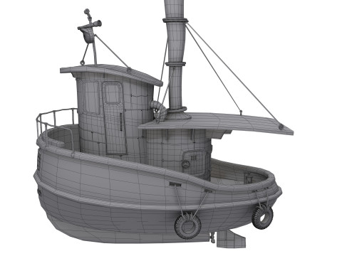 Ship cartoon 01 Modelo 3D