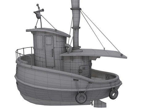 Ship cartoon 01 3D Model