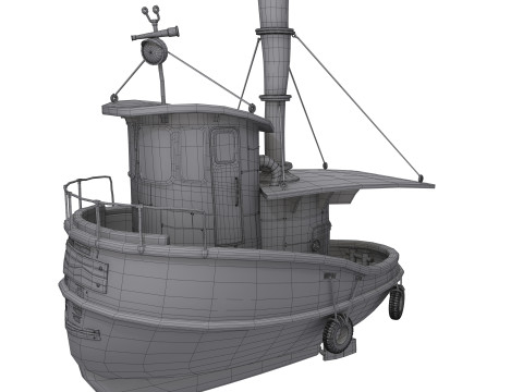 Ship cartoon 01 Modelo 3D