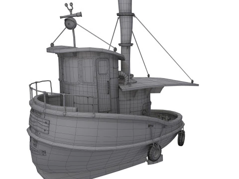 Ship cartoon 01 3D Model