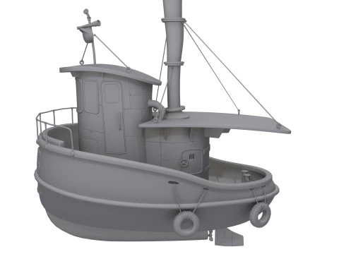 Ship cartoon 01 3D Model