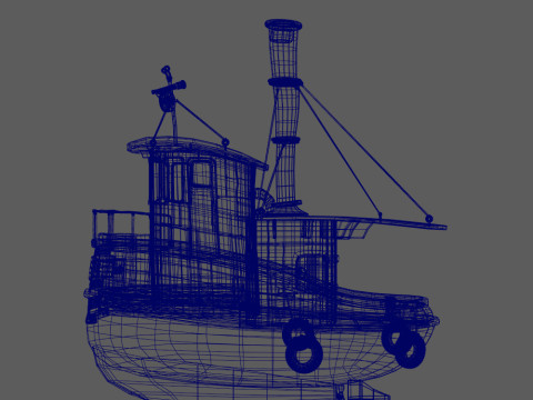Ship cartoon 01 Modelo 3D