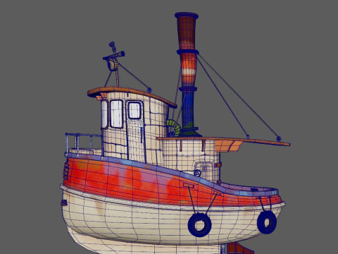 Ship cartoon 01 3D Model
