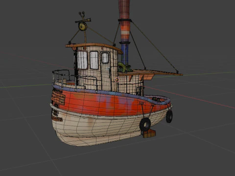 Ship cartoon 01 3D Model