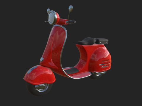 Scooter motor bike cartoon Modelo 3D