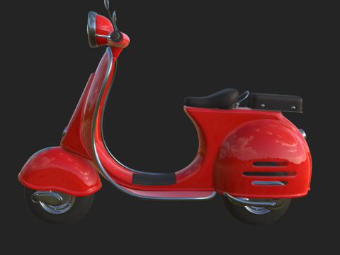 Scooter motor bike cartoon Modelo 3D