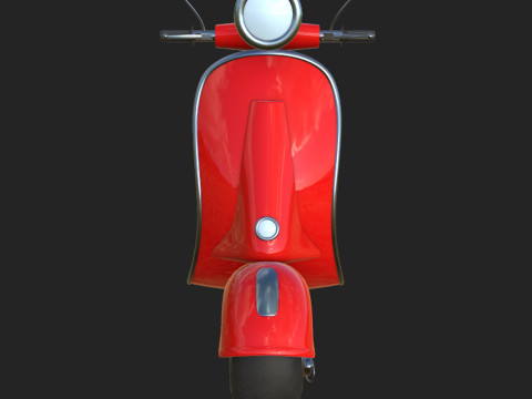 Scooter motor bike cartoon Modelo 3D