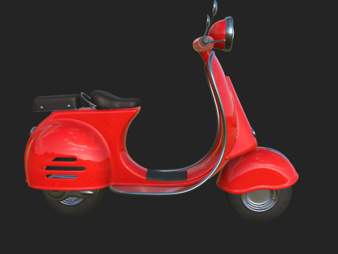 Scooter motor bike cartoon Modelo 3D