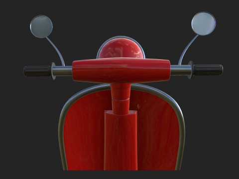 Scooter motor bike cartoon Modelo 3D