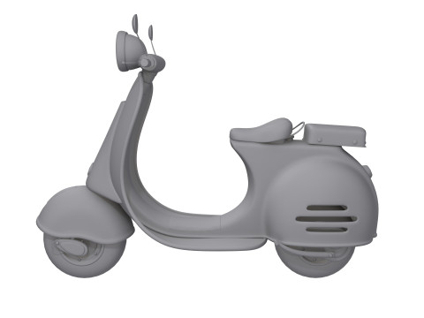 Scooter motor bike cartoon Modelo 3D