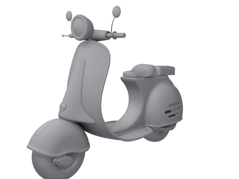 Scooter motor bike cartoon Modelo 3D