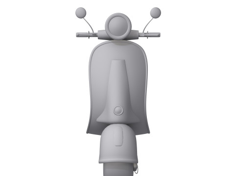 Scooter motor bike cartoon Modelo 3D