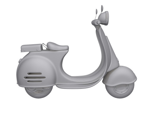 Scooter motor bike cartoon Modelo 3D