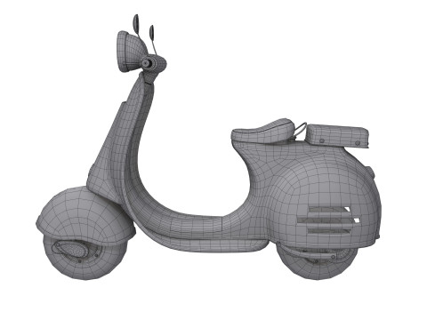 Scooter motor bike cartoon Modelo 3D