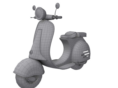 Scooter motor bike cartoon Modelo 3D
