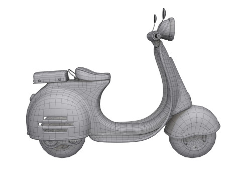 Scooter motor bike cartoon Modelo 3D