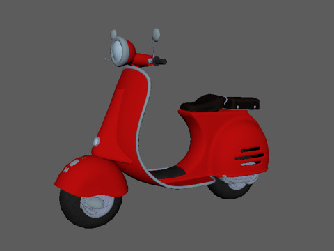 Scooter motor bike cartoon Modelo 3D