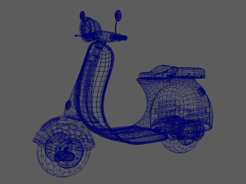 Scooter motor bike cartoon Modelo 3D