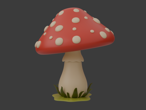 Mushroom cartoon Modelo 3D