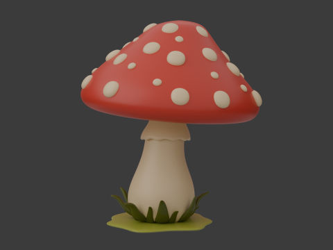 Mushroom cartoon Modelo 3D