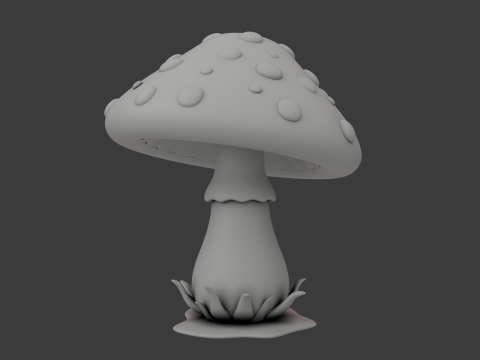 Mushroom cartoon Modelo 3D