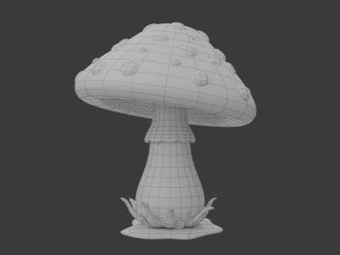 Mushroom cartoon Modelo 3D