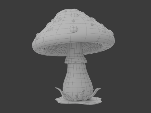 Mushroom cartoon Modelo 3D