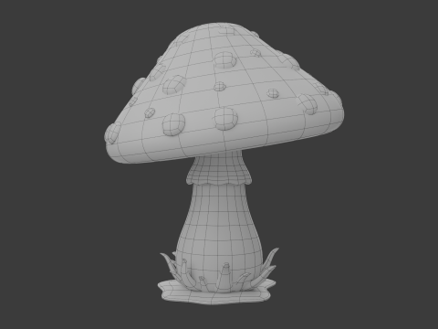 Mushroom cartoon Modelo 3D