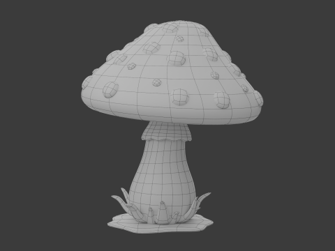 Mushroom cartoon Modelo 3D