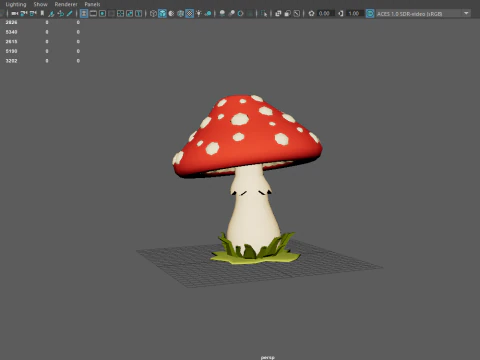 Mantar karikat&uuml;r 3D Model