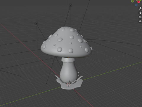 Mushroom cartoon Modelo 3D