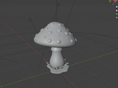 Mantar karikat&uuml;r 3D Model