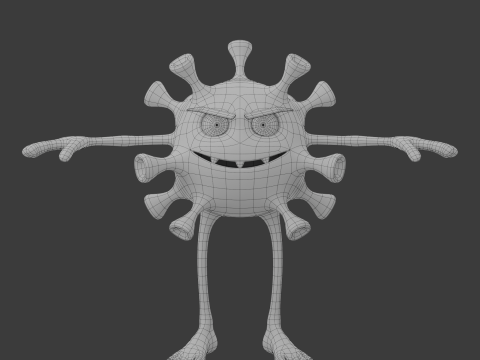 Virus cartoon 3Dモデル