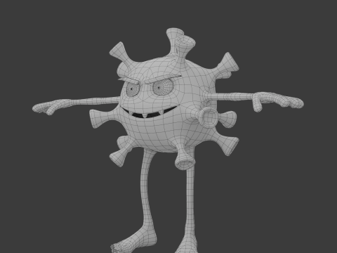 Virus cartoon 3Dモデル