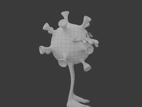 Virus cartoon 3Dモデル
