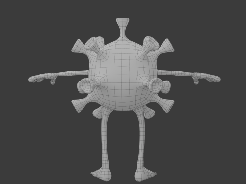 Virus cartoon 3Dモデル