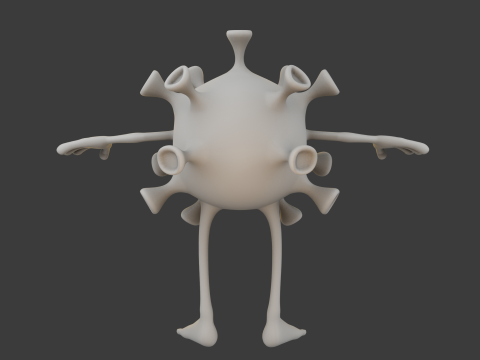 Virus cartoon 3Dモデル