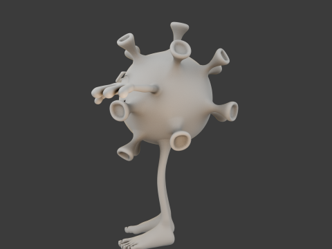 Virus cartoon 3Dモデル