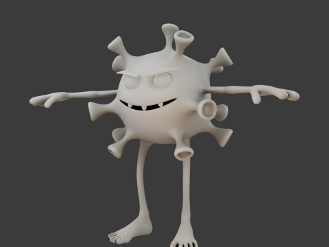 Virus cartoon 3Dモデル