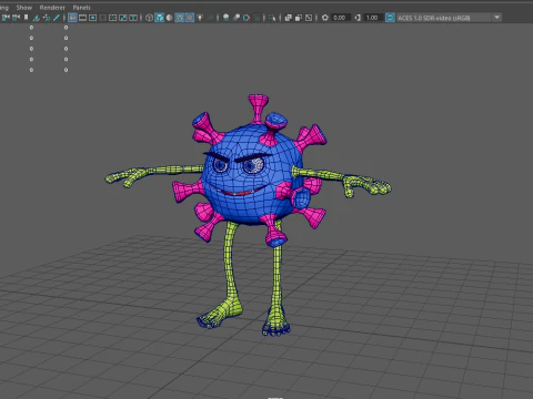 Kresk&oacute;wka wirusa Model 3D