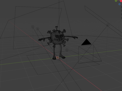 Virus cartoon 3Dモデル