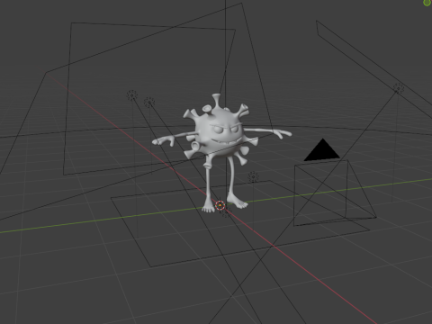 Virus cartoon 3Dモデル