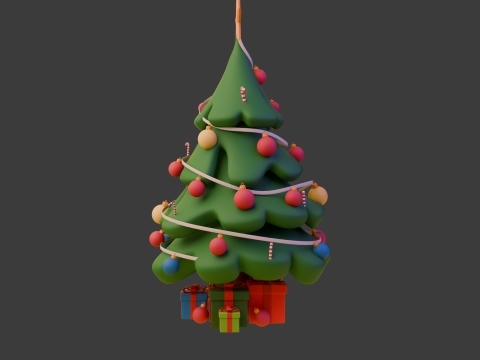 Christmas Tree Cartoon 3D 모델