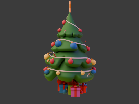 Christmas Tree Cartoon 3D 모델