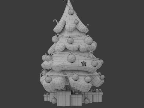 Christmas Tree Cartoon 3D 모델